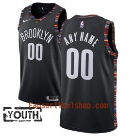 Brooklyn Nets Trikot Benutzerdefinierte 2018-19 Nike City Edition Schwarz Swingman - Kinder